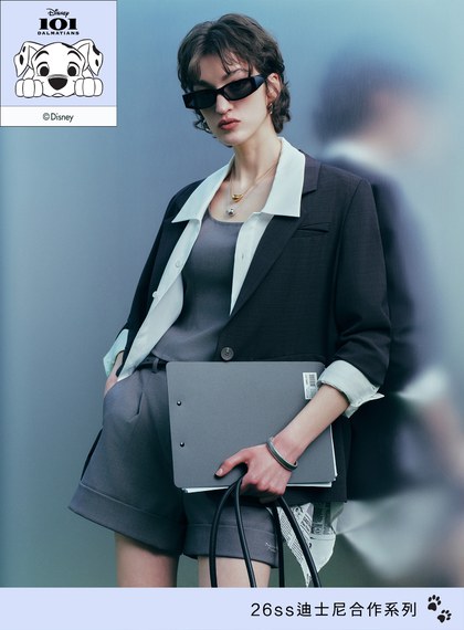DISNEY｜拼接層次西裝外套