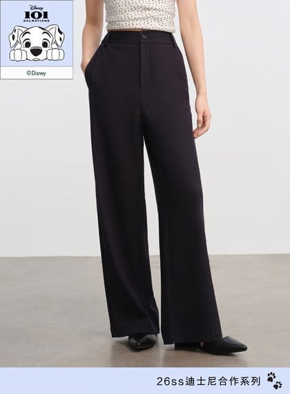 DISNEY｜質感細節直筒衛褲