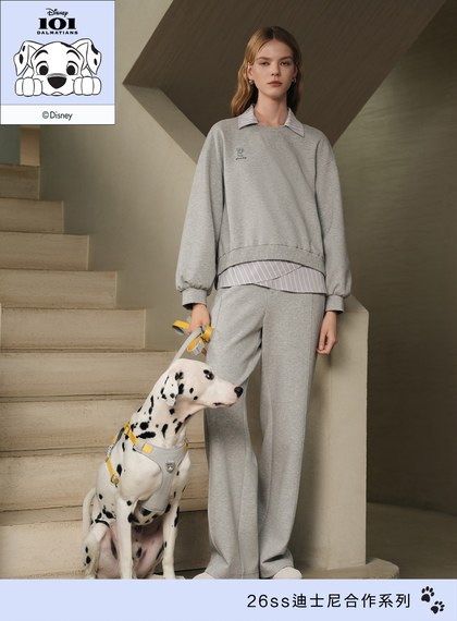 DISNEY｜質感細節直筒衛褲