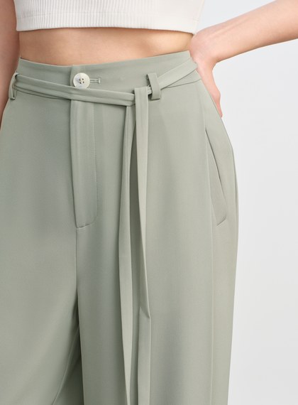 防曬涼感可拆式腰帶西裝褲