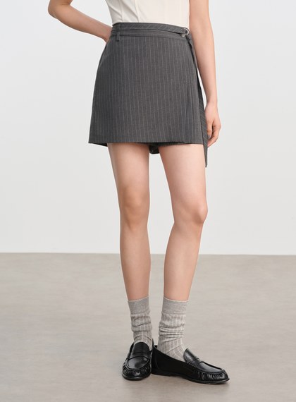 經典高腰A字褲裙