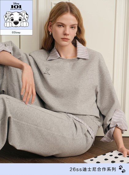 DISNEY｜雙面印繡短版衛衣