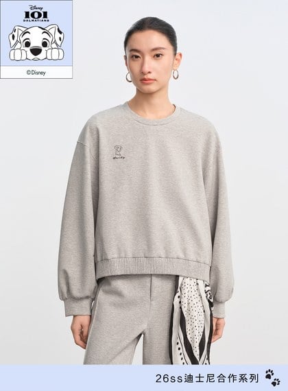 DISNEY｜雙面印繡短版衛衣