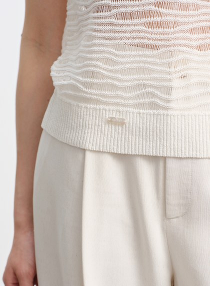 波紋鏤空肌理背心