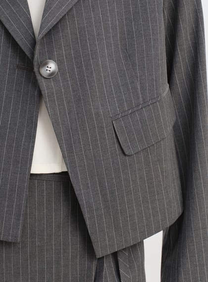 經典不對稱短版西裝外套