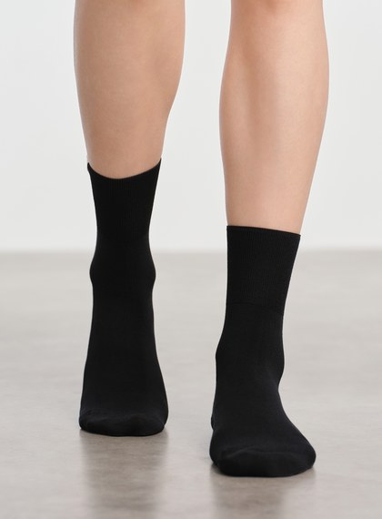 蠶絲莫代爾中筒襪